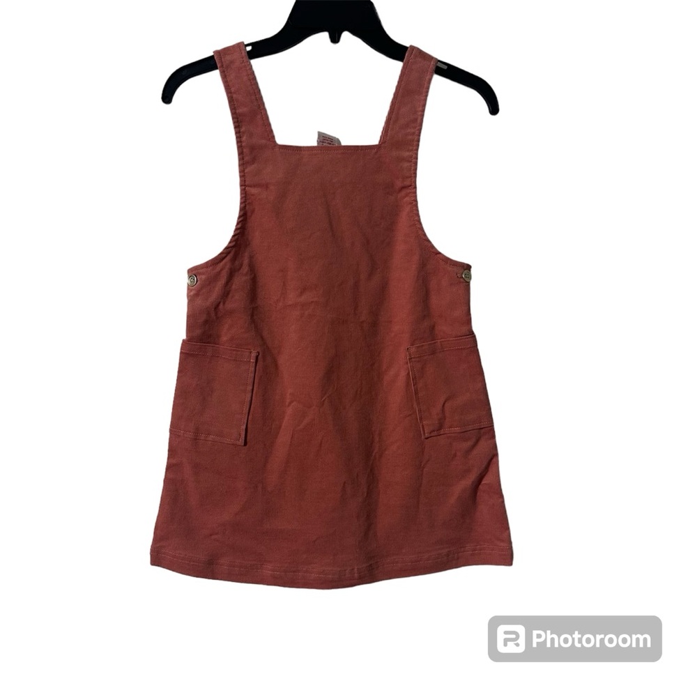 Tommy Bahama Girls Rust Corduroy Overall Pinafore Dress Size 7‎